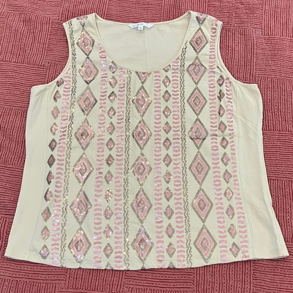 Cleo women’s XXL sequined tank / camisole top